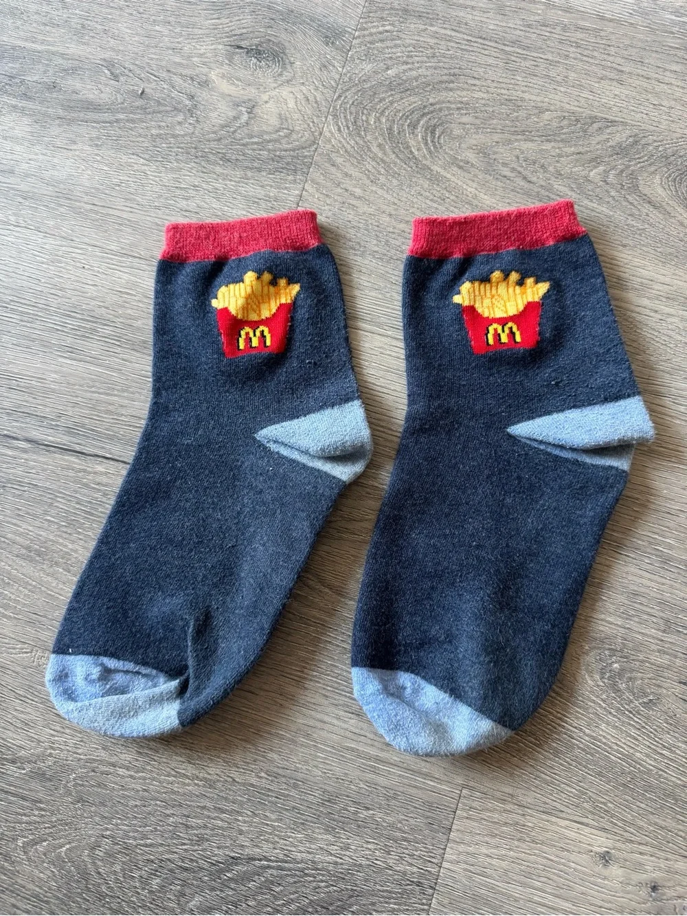 Fries Print Mini Crew Socks